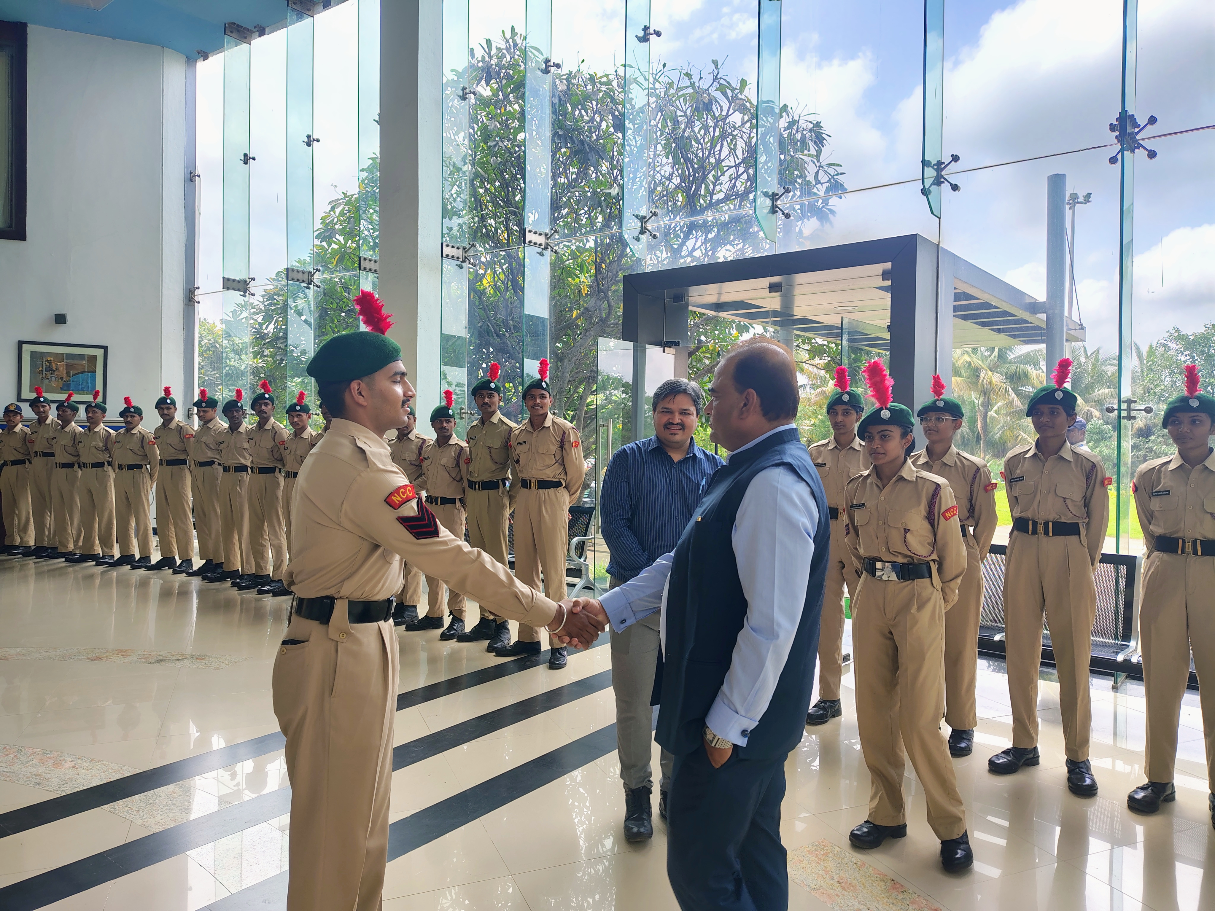 Cadets with Hon. Chairman Sir